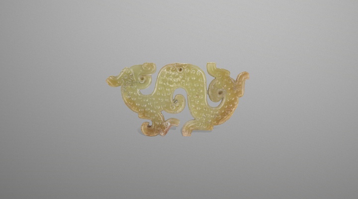 青玉龙形佩